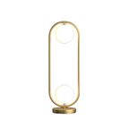 GloLux Duo Tafellamp - Gouden Afwerking met 2 Glazen Bollen