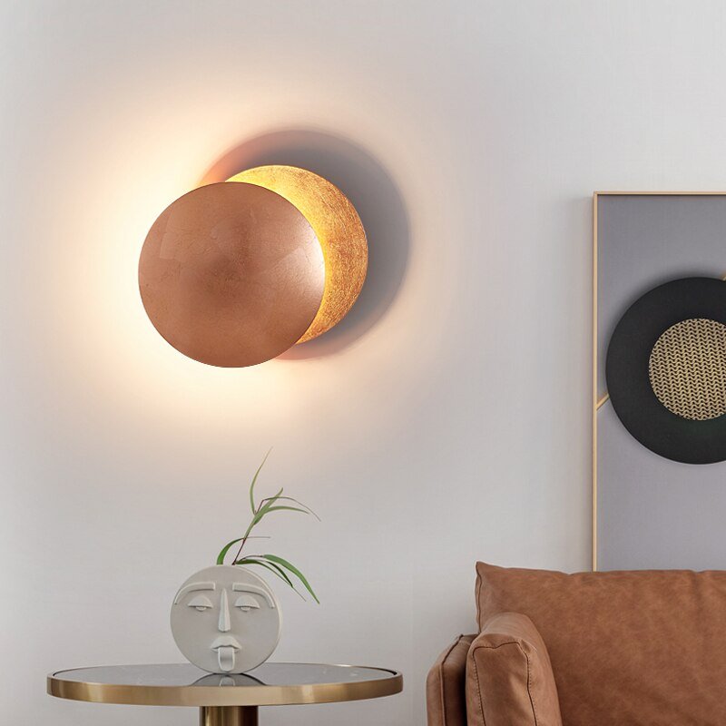 Wandlamp Goudkleurig Metaal Met Draaiende Schijven