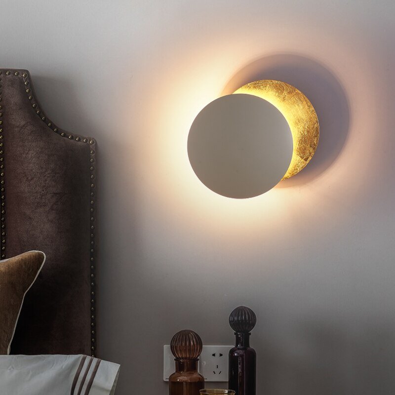 Wandlamp Goudkleurig Metaal Met Draaiende Schijven