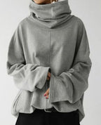 Dames Hoodies Katoen Hoge Kraag Comfortabele Pasvorm