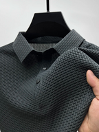 Heren Polo Blauw M Katoen Slanke Pasvorm-6