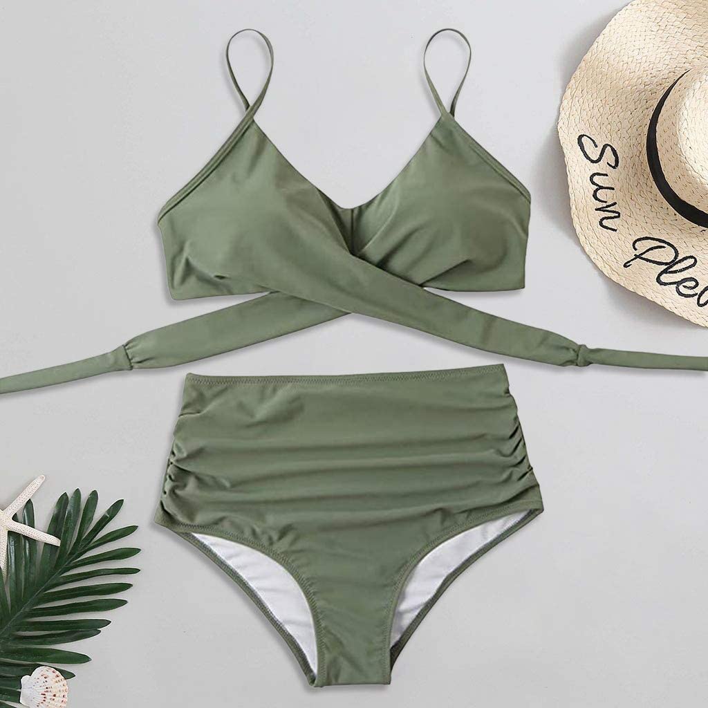 Belle High Waisted Kleurrijke Damesbikini Comfortabele Zomerbikini Met Stretchmateriaal En Verstelbare Pasvorm
