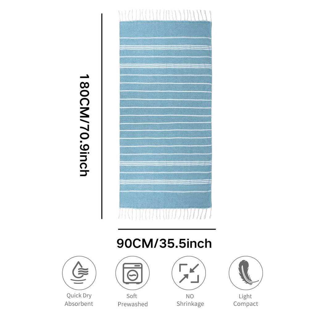 Grote Strandhanddoek 90x180 cm van Katoen – Sneldrogend en Zacht 1