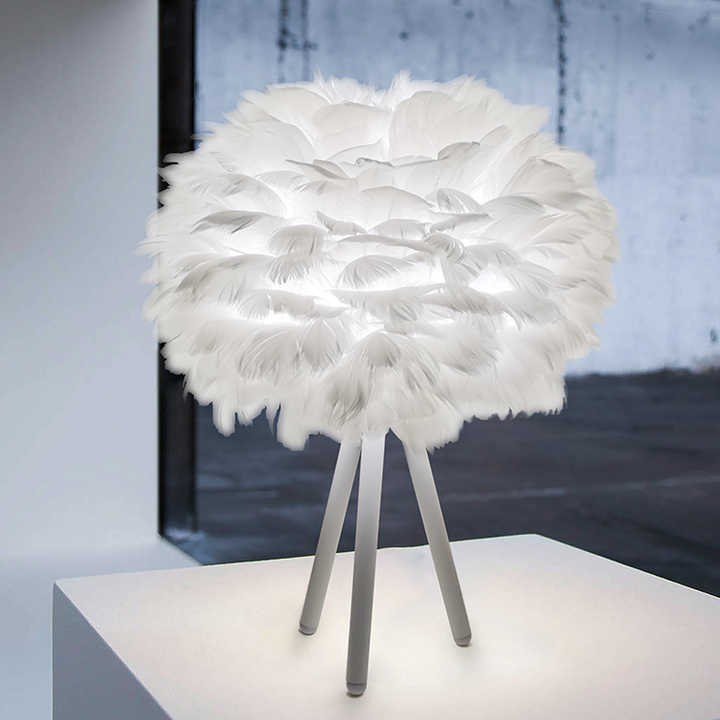 Feather Dimbare Tafellamp Met Luxe Veren Voor Gezellige Sfeer En Modern Interieur