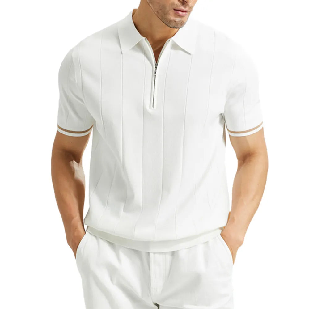 Variant image for Heren Polo Shirt Gestreept Maat L Katoen - Lange Mouw Poloshirt Heren-6