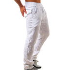 Linnen Pantalon Heren Zomer Luchtig Casual Comfortabel