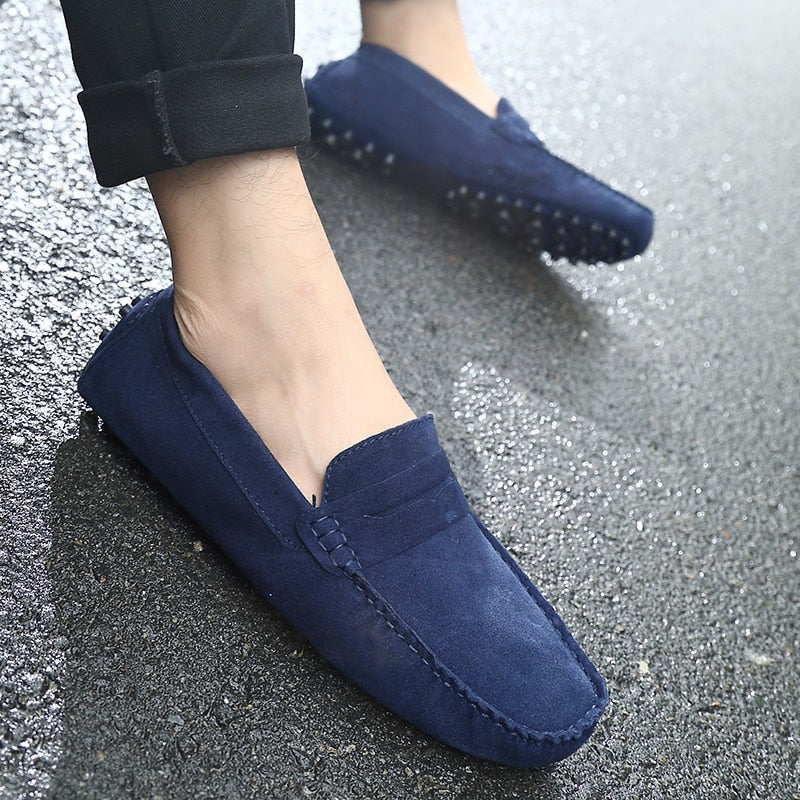 Loafers Suède Italiaanse Casual Voor Heren Met Comfort