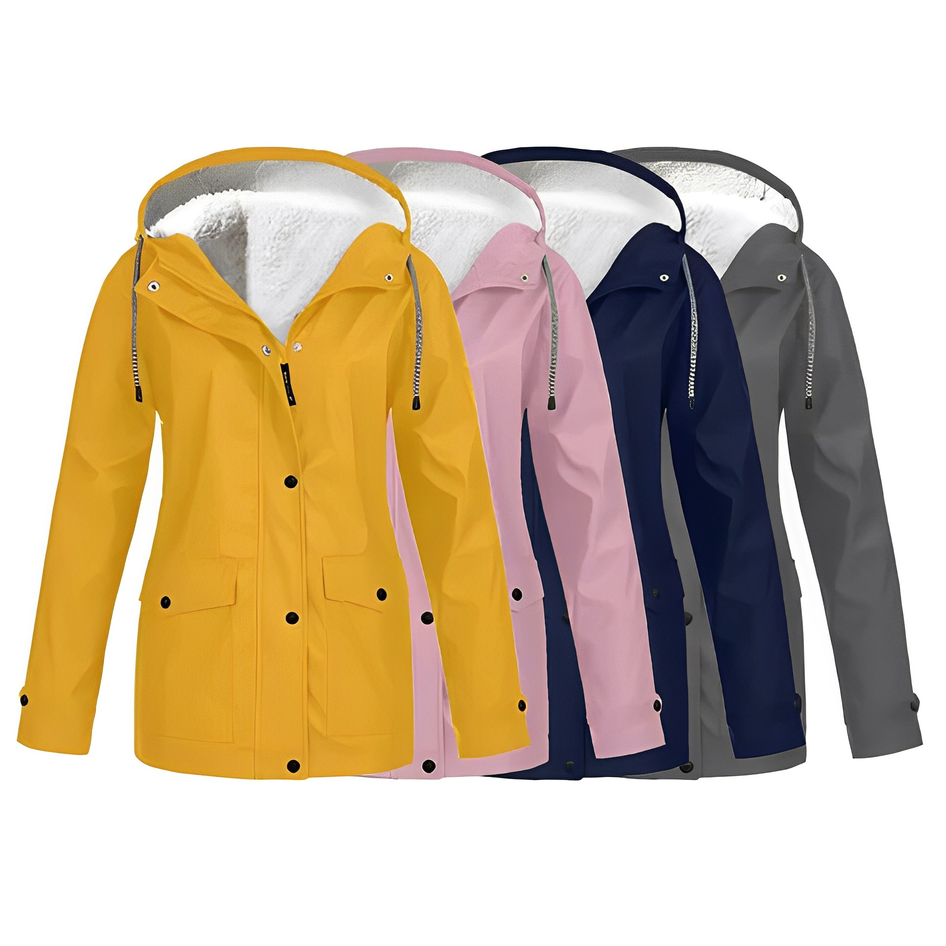 Regenjas Polyester Met Fleecevoering Voor Winterregen