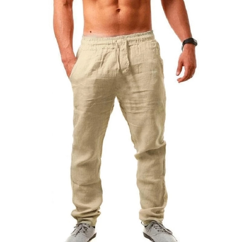 Linnen Pantalon Heren Zomer Luchtig Casual Comfortabel