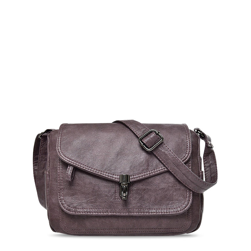 De Regina Crossbody Bag Vegan Leer Zwart Kleine Schoudertas Met Binnen Compartiment
