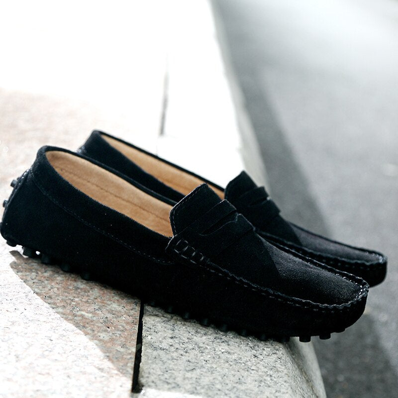 Loafers Suède Italiaanse Casual Voor Heren Met Comfort