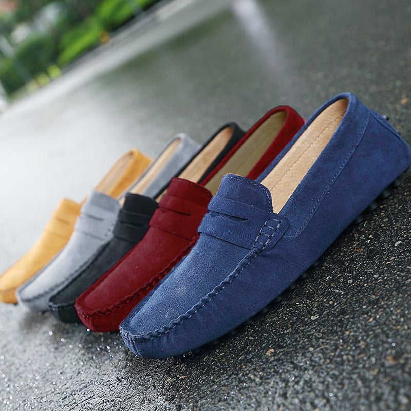Loafers Suède Italiaanse Casual Voor Heren Met Comfort