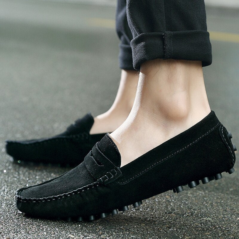 Loafers Suède Italiaanse Casual Voor Heren Met Comfort