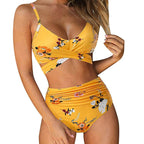 Belle High Waisted Kleurrijke Damesbikini Comfortabele Zomerbikini Met Stretchmateriaal En Verstelbare Pasvorm
