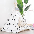 Moderne Boho Honden Teepee met Pluche Hondenbed Kussen