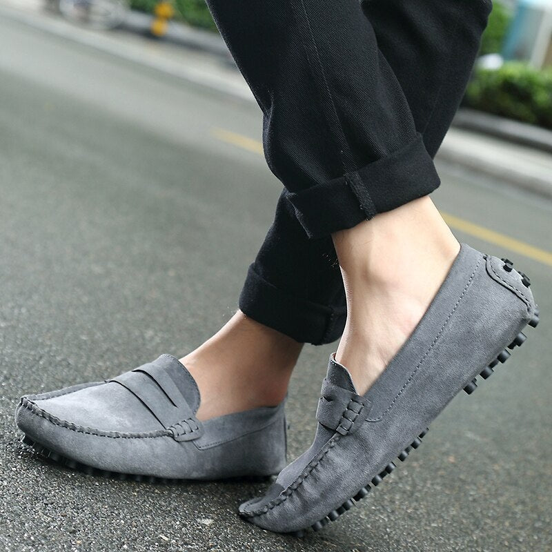 Loafers Suède Italiaanse Casual Voor Heren Met Comfort