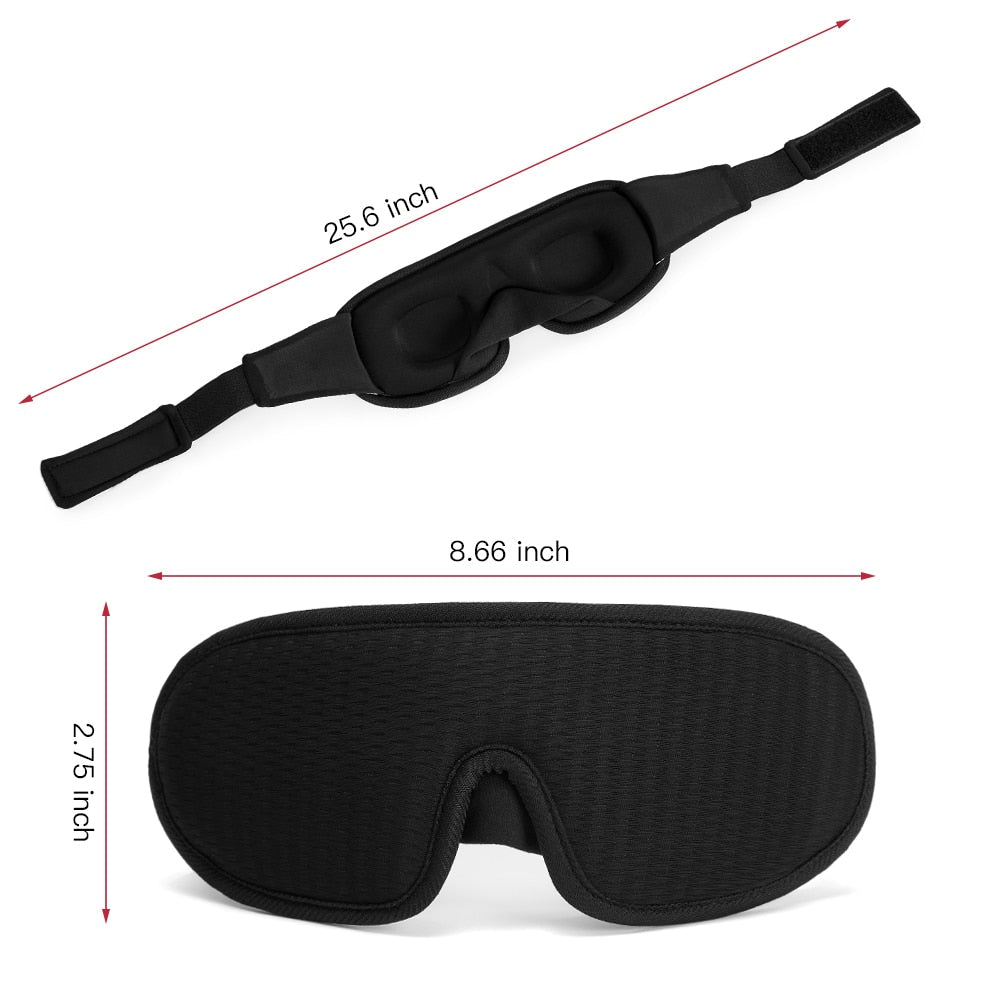 3D Slaapmasker | Lichtblokkering & Zacht Gevoerd