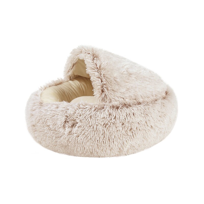 Ronde Pluche Kalmerende Honden/Katten Cave Bed
