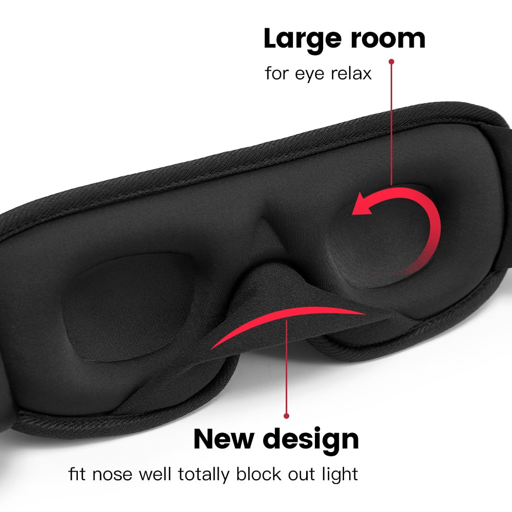 3D Slaapmasker | Lichtblokkering & Zacht Gevoerd