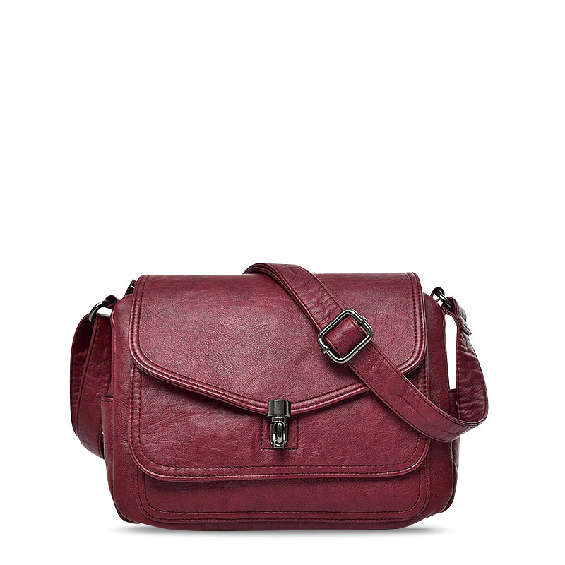 De Regina Crossbody Bag Vegan Leer Zwart Kleine Schoudertas Met Binnen Compartiment