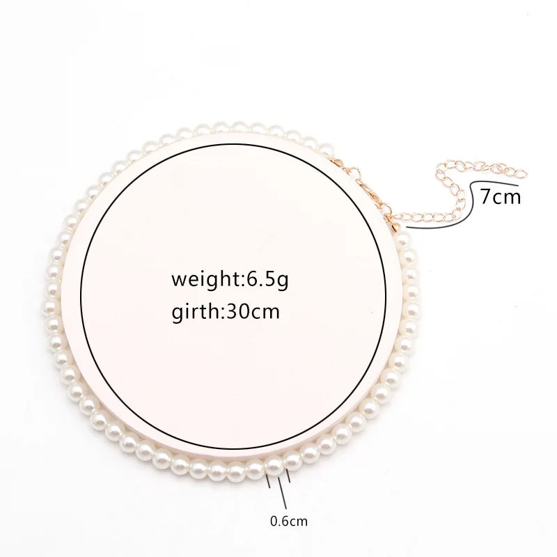 Nieuwe Eenvoudige Imitatie Zoetwaterparel Ketting