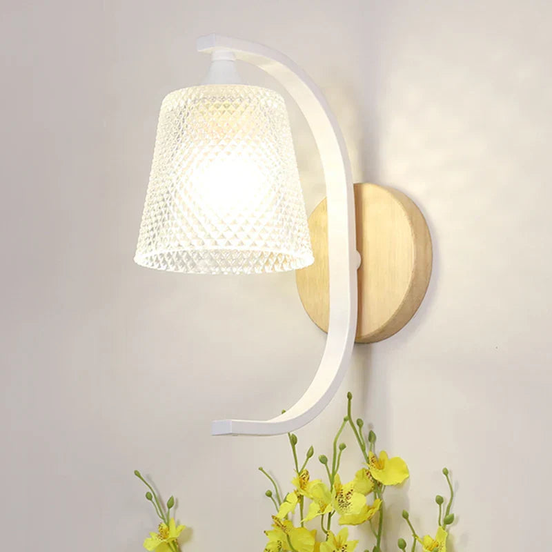 BirdLuxe - Elegante Wandlamp met Vogelontwerp – Hout en Glas voor Slaapkamer