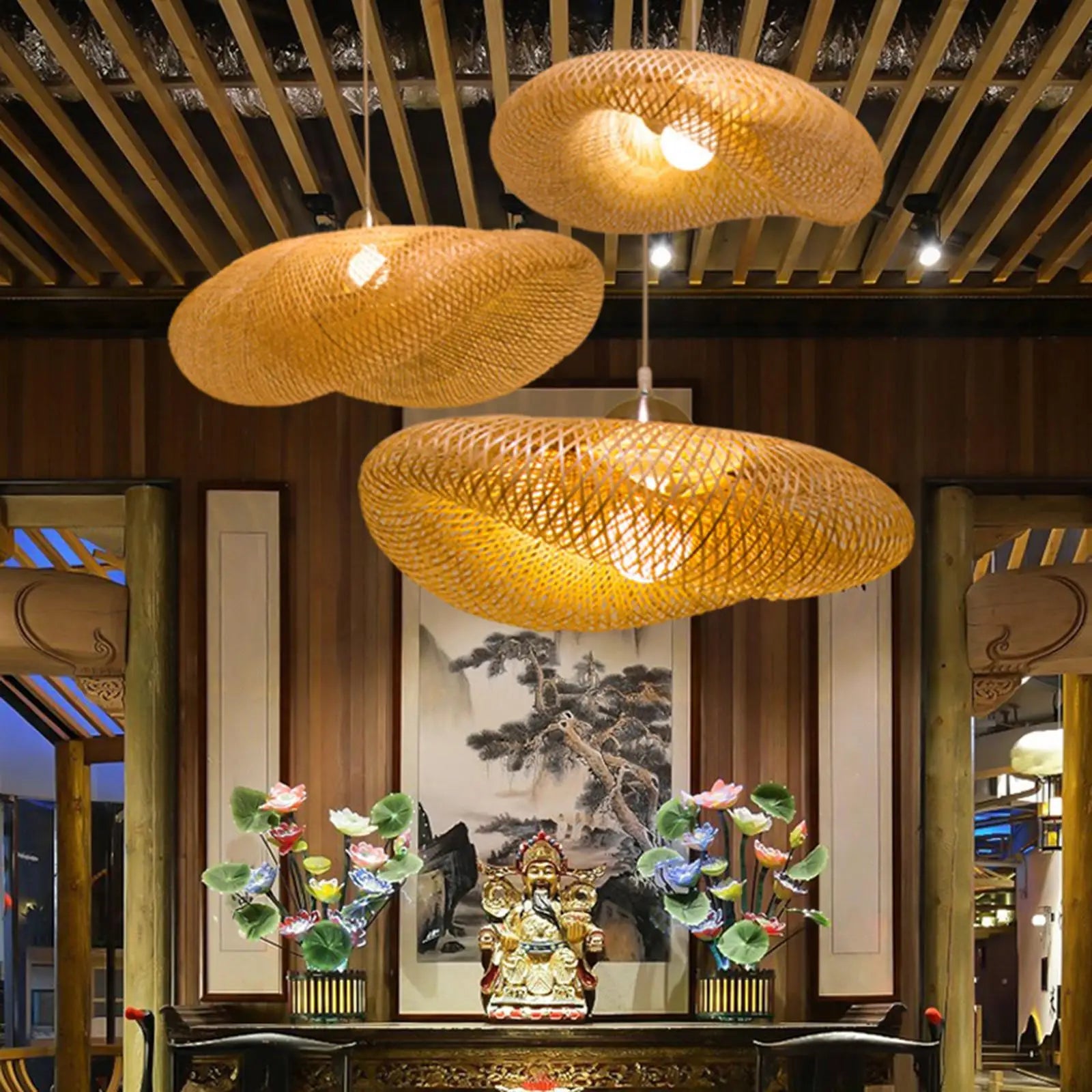 EcoLantern - Vintage Bamboe LED hanglamp