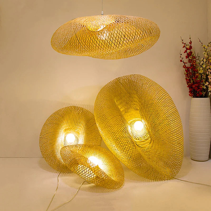 EcoLantern - Vintage Bamboe LED hanglamp