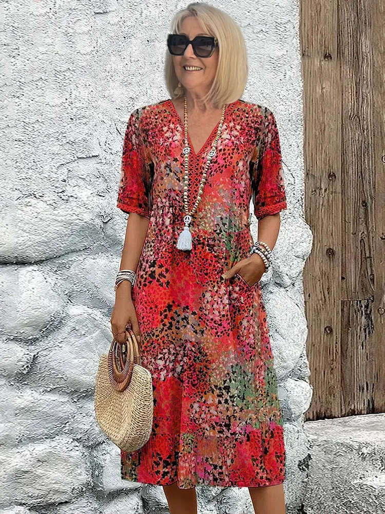 Harper | Dames Midi-jurk met bloemenprint | Elegant 1