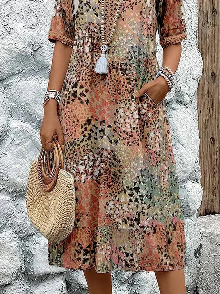 Harper | Dames Midi-jurk met bloemenprint | Elegant 6