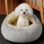 Ronde Pluche Kalmerende Honden/Katten Cave Bed