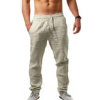Linnen Pantalon Heren Zomer Luchtig Casual Comfortabel