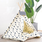 Moderne Boho Honden Teepee met Pluche Hondenbed Kussen
