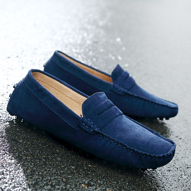 Loafers Suède Italiaanse Casual Voor Heren Met Comfort