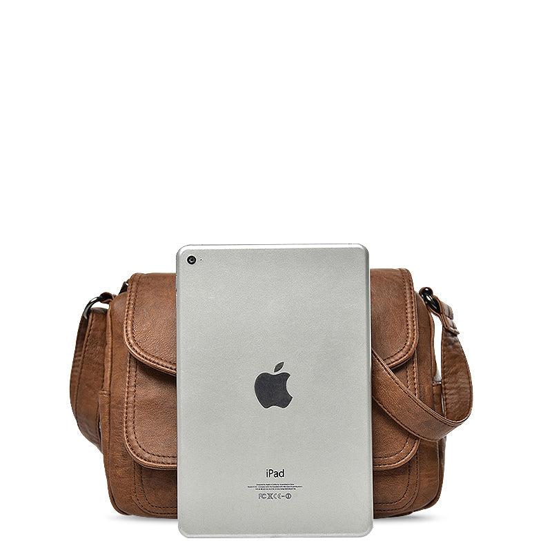 De Regina Crossbody Bag Vegan Leer Zwart Kleine Schoudertas Met Binnen Compartiment