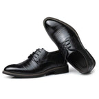 Heren Oxford Schoenen Leren Gesloten Vetersluiting Formeel