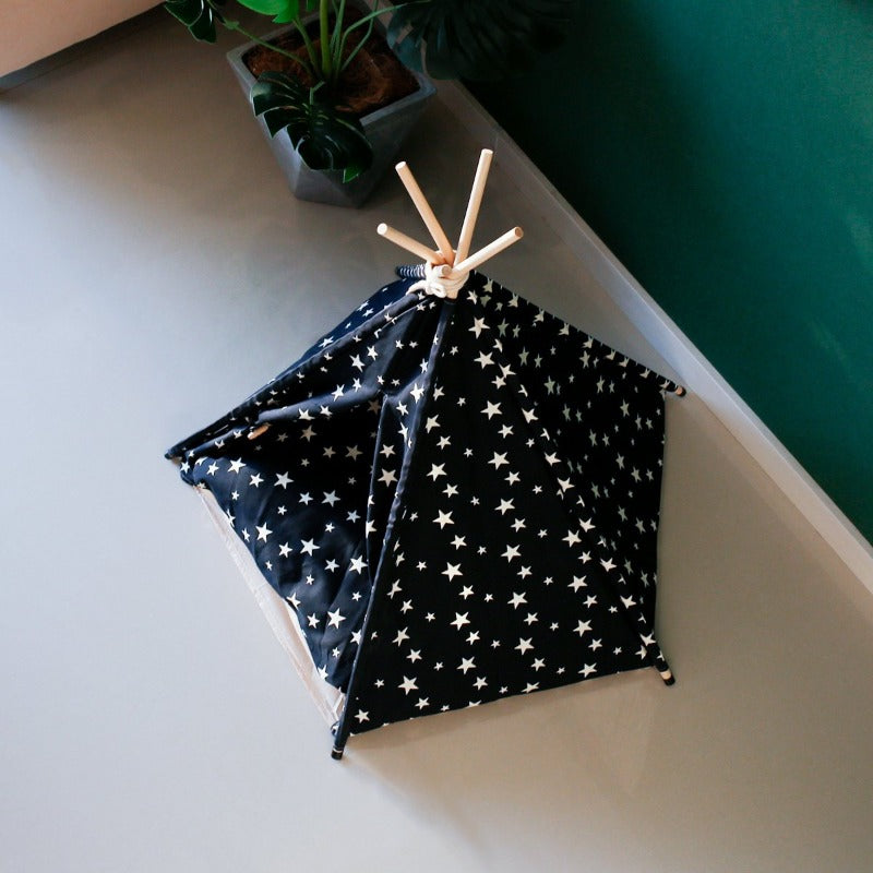 Moderne Boho Honden Teepee met Pluche Hondenbed Kussen