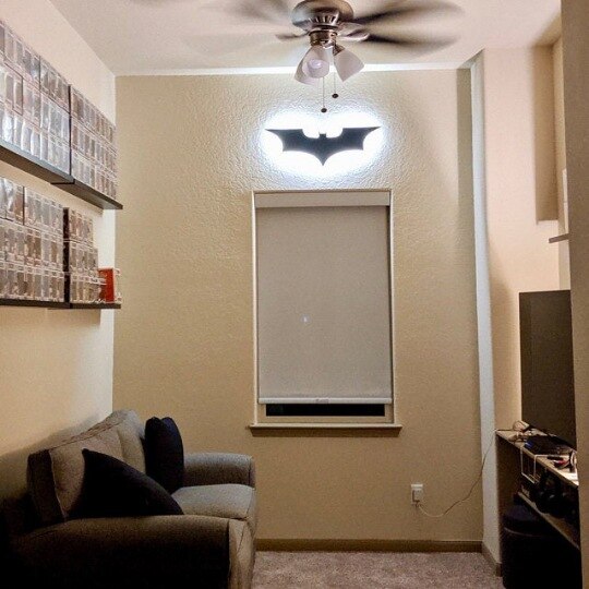 Batman LED Wandlamp met Draadloze Afstandsbediening en Kleurverandering