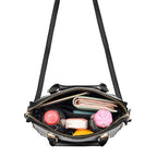 De Christine Handtas Vegan Leer Schoudertas Goud Hardware