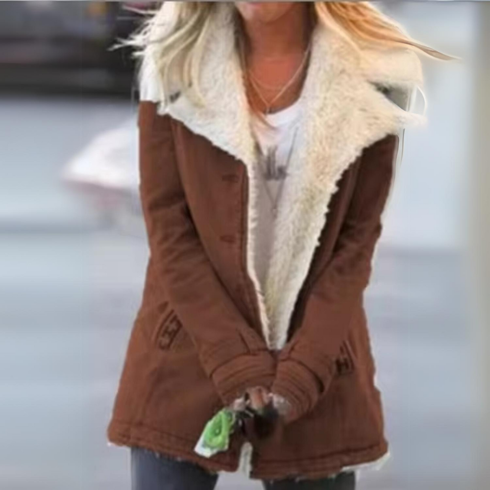 Warme Lange Spijkerjas voor Dames - Van zachte materialen