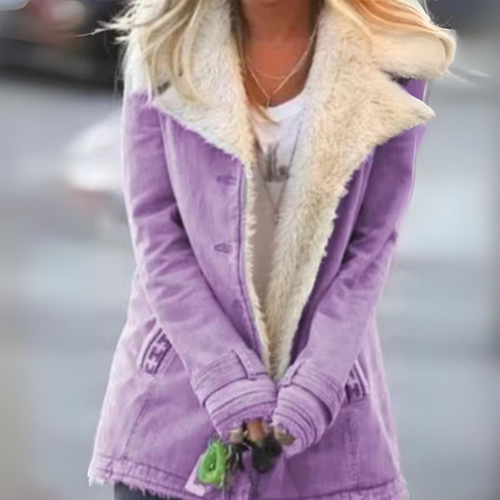 Warme Lange Spijkerjas voor Dames - Van zachte materialen