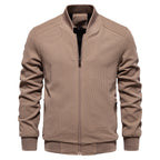 Heren Bomberjack Slim Fit Waffle Knit Blend 4