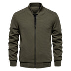 Heren Bomberjack Slim Fit Waffle Knit Blend 5