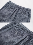 Heren Broeken Linnen Ontspannen Pasvorm Met Touwtjes 5