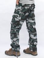 Heren Cargo Broek Katoen Camouflage Met Rechte Pijpen 1