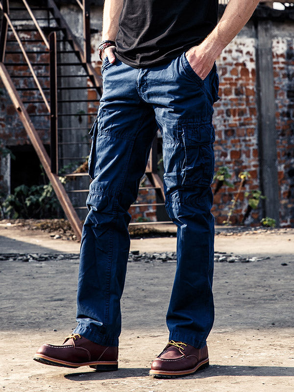 Heren Cargo Broek Katoen Casual Outdoor Comfort 9