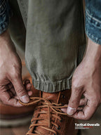 Heren Cargo Broek Katoen Loose Fit Vintage Washed 3