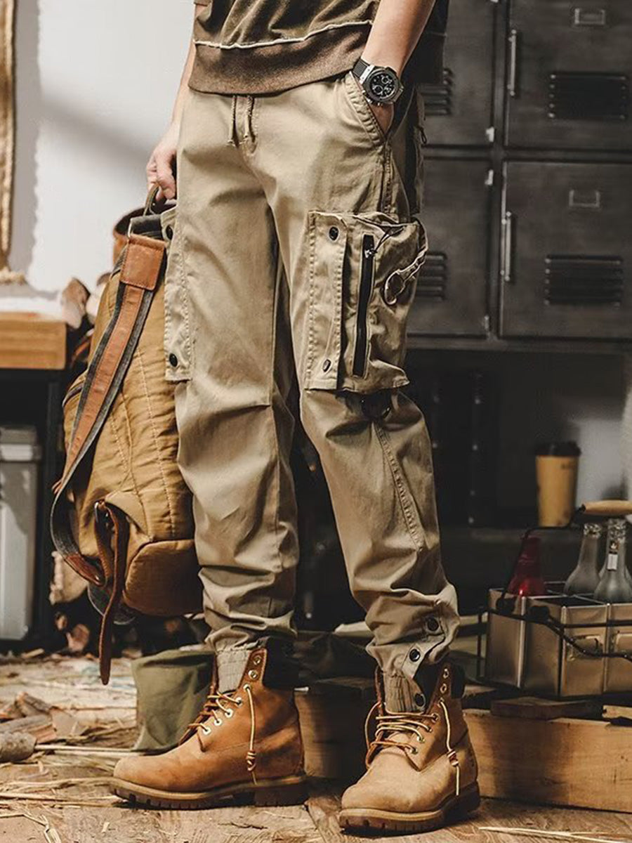 Heren Cargo Broek Katoen Relaxed Fit 0