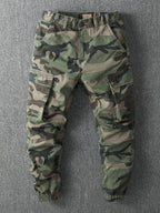 Heren Cargo Jogger Broek Katoen Camouflage 0