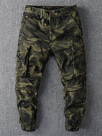 Heren Cargo Jogger Broek Katoen Camouflage 1